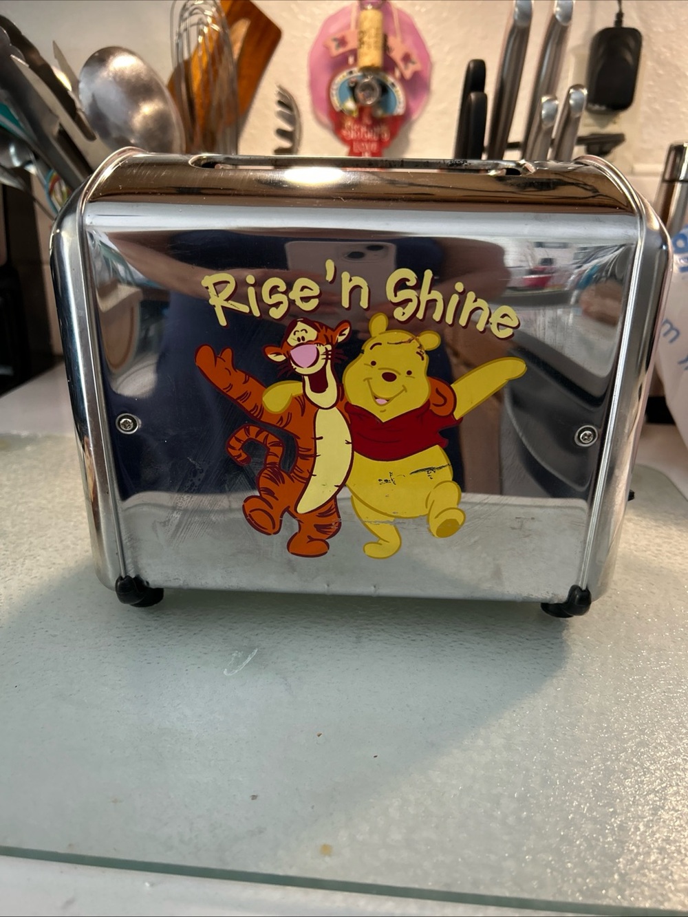 Winnie the Pooh 'Rise 'n Shine' Chrome Toaster Cover - Cute Character Design